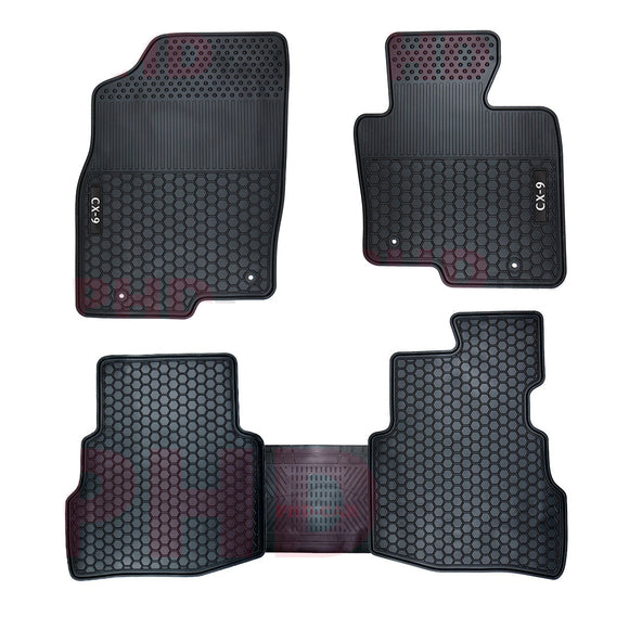 Mazda CX-9 CX9 2017-onwards Premium Quality All Weather Rubber Car Floor Mats 5 pic