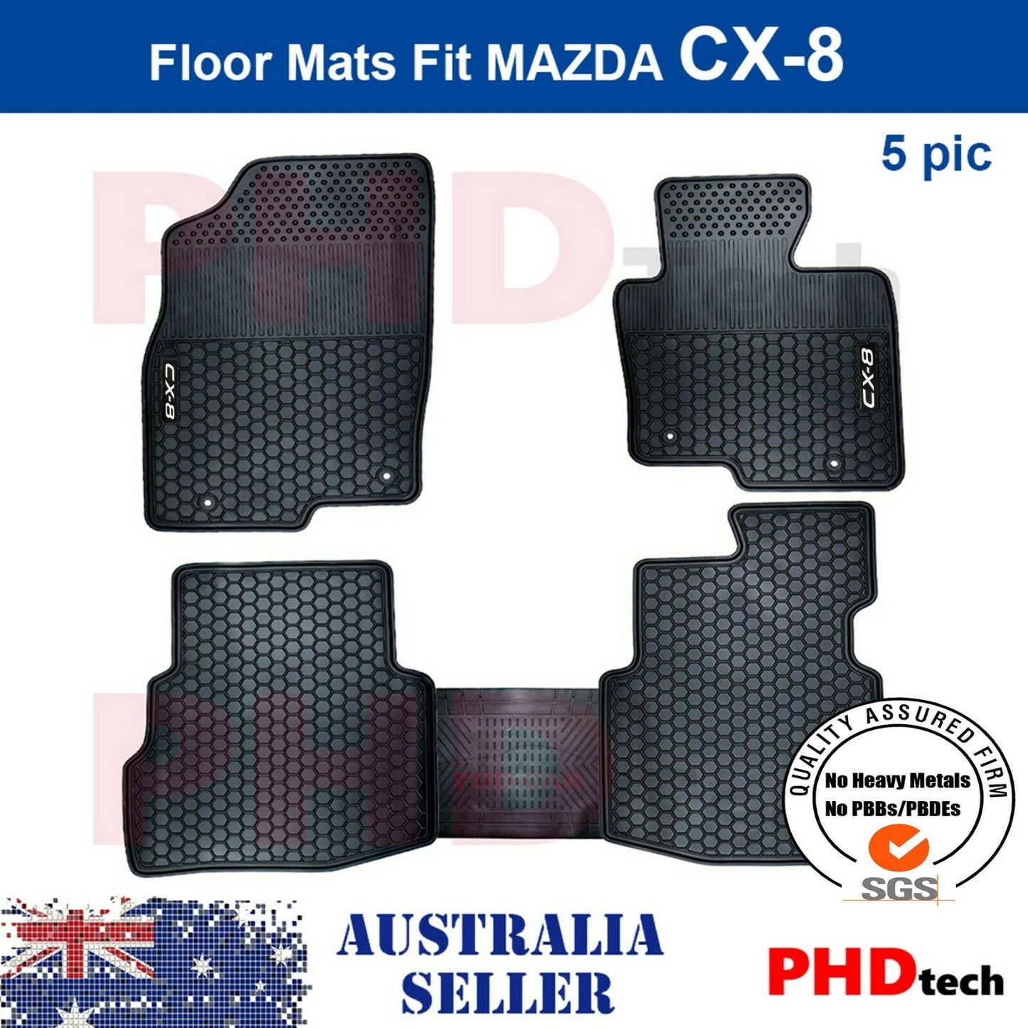 Mazda CX-8 CX8 2018-onwards Premium Quality All Weather Rubber Car Floor Mats 5 pic