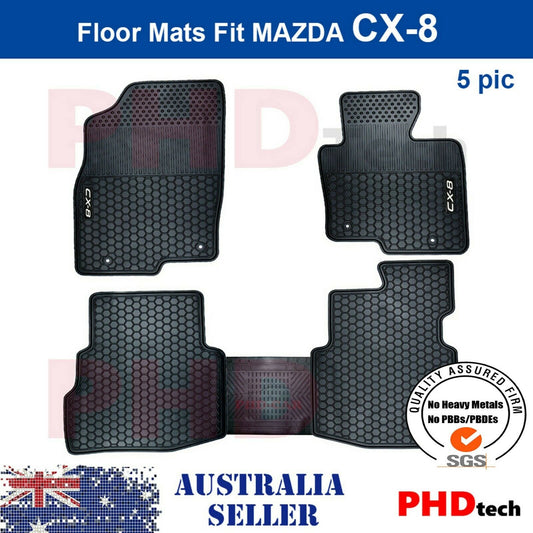 Mazda CX-8 CX8 2018-onwards Premium Quality All Weather Rubber Car Floor Mats 5 pic