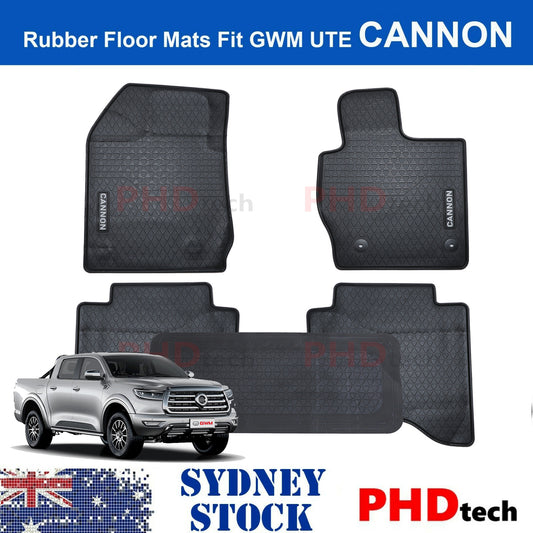 All Weather Rubber Car Floor Mats Fit Great Wall UTE GWM CANNON L/Base